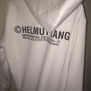 White Helmut Lang Limited Edition Taxi Hoodie